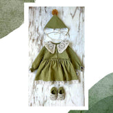 Set Celeste cu 3 piese, in și mătase naturală